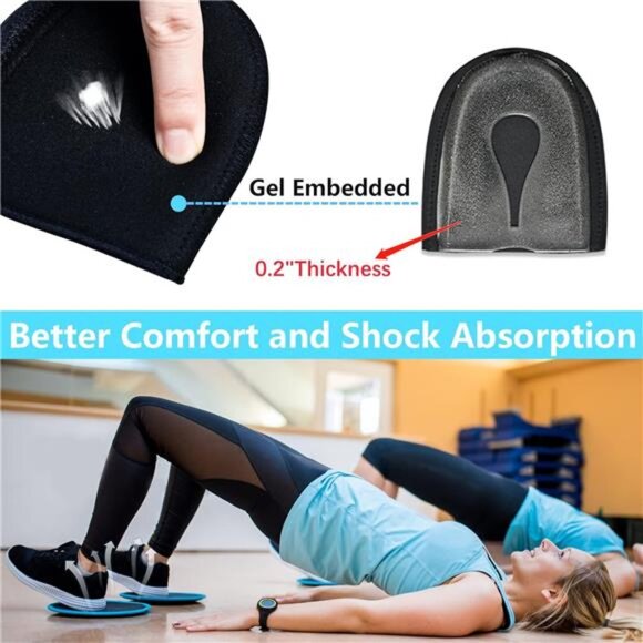 Heel Protectors, Heel Cups, Gel Heel Cushion Support for Plantar Fasciitis - Picture 3 of 7